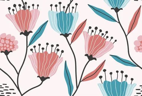 Floral pattern with flowers. イラスト素材