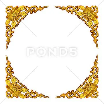 Floral pattern frame Stock Photos