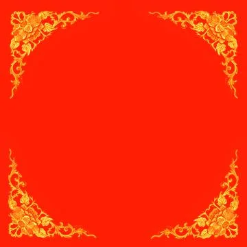 Floral pattern frame-red Stock Photos