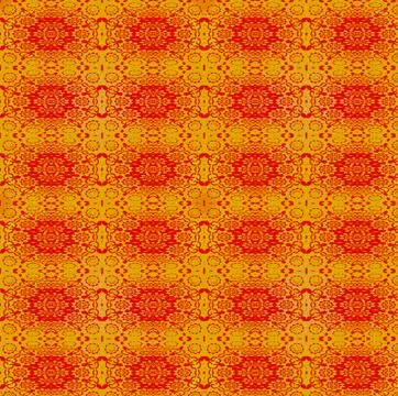 Floral pattern gold red Stock Illustration