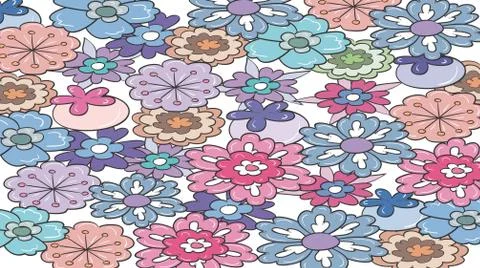 Floral pattern graphic background Stock Illustration