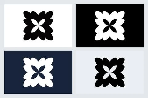 Floral Pattern Graphic Design Set Stock Illustration