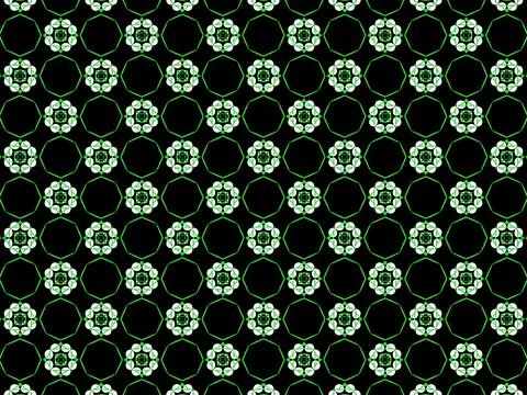 Floral pattern with green and white shades Stock Illustration