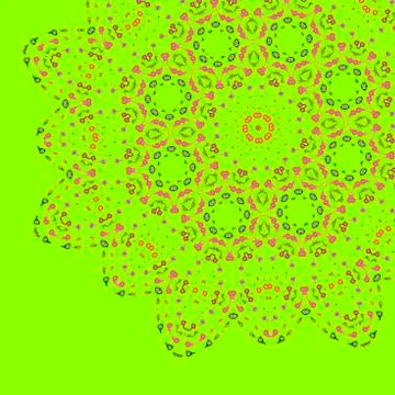 Floral pattern on a green background. Stock Illustration