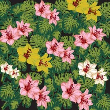 Floral Pattern Illustration Design Stock Illustration