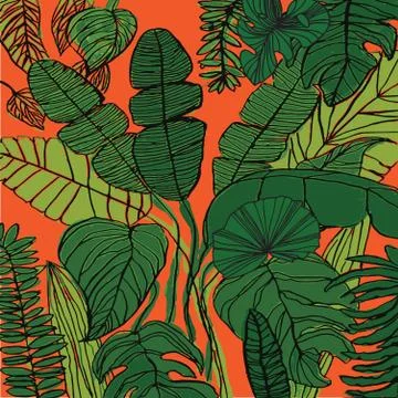 Floral Pattern Illustration Design Stock Illustration