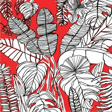 Floral Pattern Illustration Design Stock Illustration