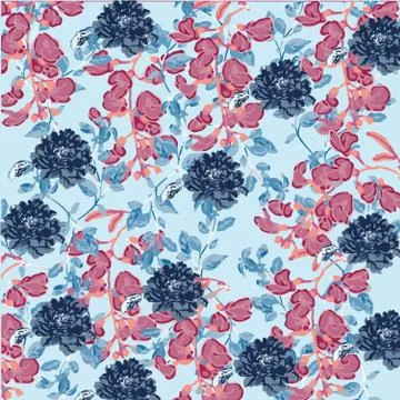 Floral Pattern Illustration Design Stock Illustration