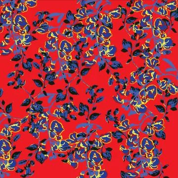 Floral Pattern Illustration Design Stock Illustration
