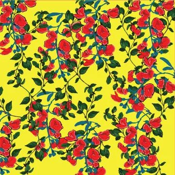 Floral Pattern Illustration Design Stock Illustration