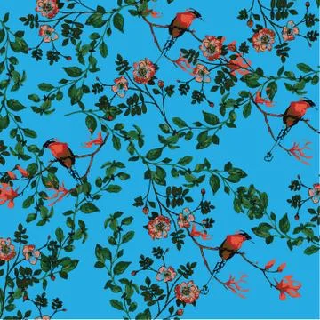 Floral Pattern Illustration Design Stock Illustration