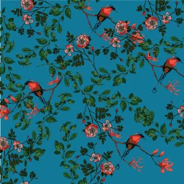Floral Pattern Illustration Design Stock Illustration