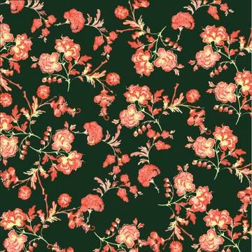Floral Pattern Illustration Design Stock Illustration