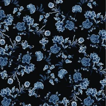 Floral Pattern Illustration Design Stock Illustration