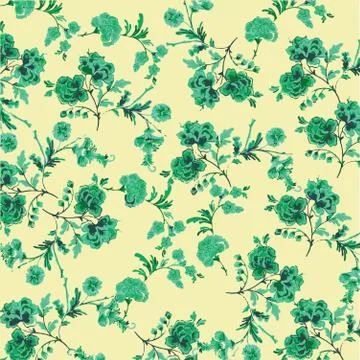 Floral Pattern Illustration Design Stock Illustration