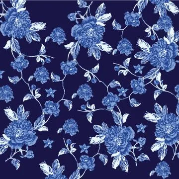 Floral Pattern Illustration Design Stock Illustration