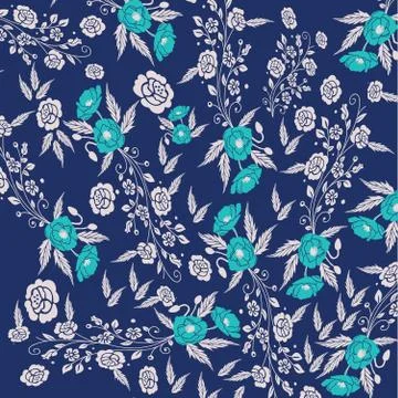 Floral Pattern Illustration Design Stock Illustration