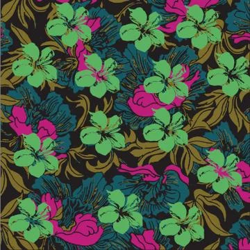 Floral Pattern Illustration Design Stock Illustration