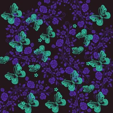 Floral Pattern Illustration Design Stock Illustration