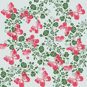 Floral Pattern Illustration Design Stock Illustration