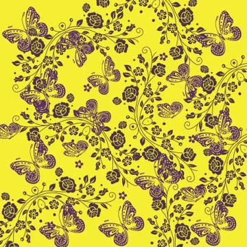 Floral Pattern Illustration Design Stock Illustration