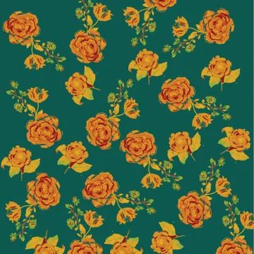 Floral Pattern Illustration Design Stock Illustration