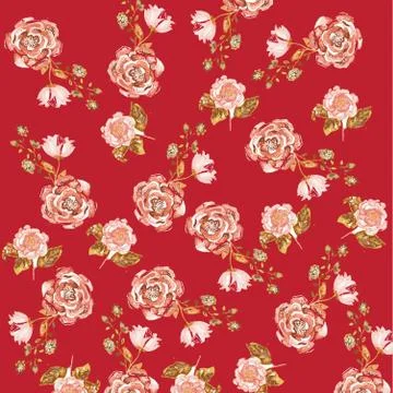 Floral Pattern Illustration Design Stock Illustration