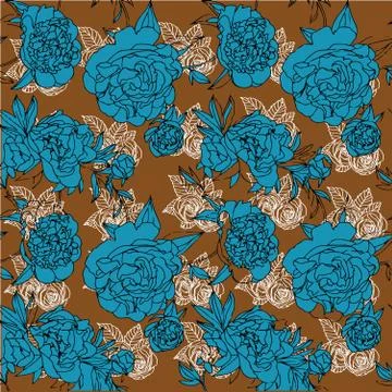 Floral Pattern Illustration Design Stock Illustration