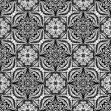 Floral Pattern Intricate Damask Stock Illustration