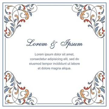 Floral pattern for invitation or greeting card Stock Illustration