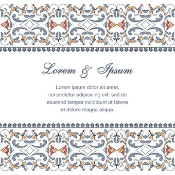 Floral pattern for invitation or greeting card Stock Illustration