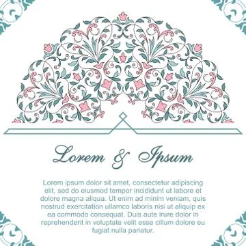 Floral pattern for invitation or greeting card Stock Illustration