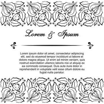 Floral pattern for invitation or greeting card Stock Illustration