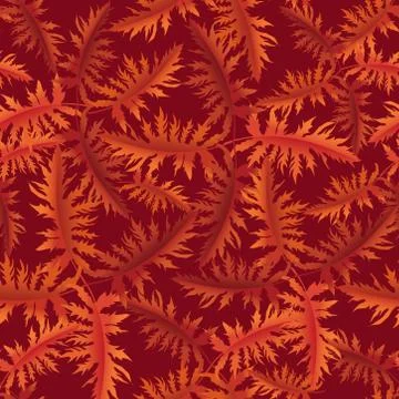 Floral pattern. Leaves seamless background. Ornamental garden Stock Illustration