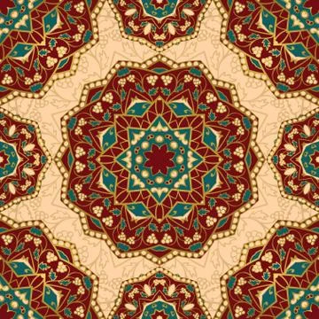 Floral pattern of mandalas. Stock Illustration