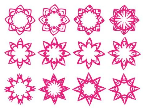 Floral Pattern Motifs Vector Design Elements イラスト素材