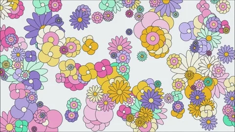 Floral pattern in motion loop animated Stock Footage 330475102