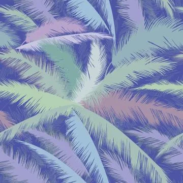 Floral pattern. Palm tree leaves. Summer tropical seamless texture Stock Illustration