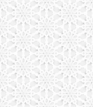 Floral pattern paper cut vector Illustrazione stock