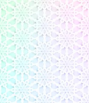 Floral pattern paper cut vector Stock Illustration