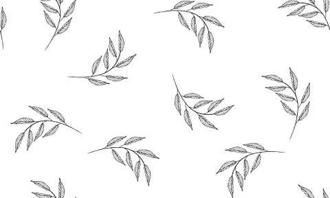Floral pattern. Plant texture for fabric, wrapping, wallpaper and paper. Stock Illustration