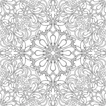 Floral pattern with pomegranates. Stock Illustration