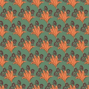 Floral pattern in retro style for gift wrapping Stock Illustration