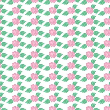 Floral pattern with roses on light background イラスト素材