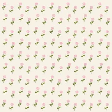 Floral pattern with roses over beige background. vector Illustrazione stock