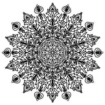 Floral pattern round Stock Illustration