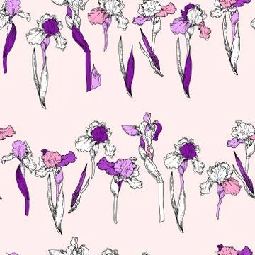 Floral pattern row Stock Illustration