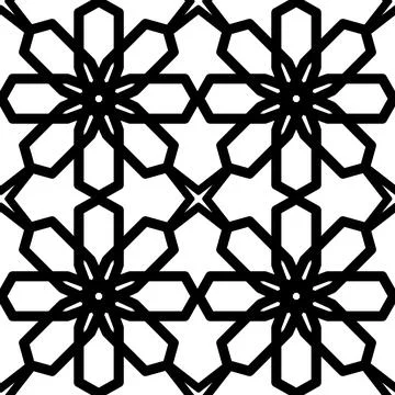 Floral pattern seamless background, black and white illustration for textile  Illustrazione stock