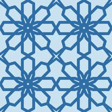 Floral pattern seamless background, blue monochrome color vector illustration イラスト素材