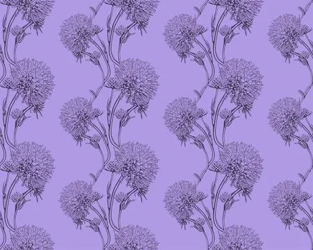 Floral pattern seamless background. Foliage and flower wallpaper design of na Stock Illustration